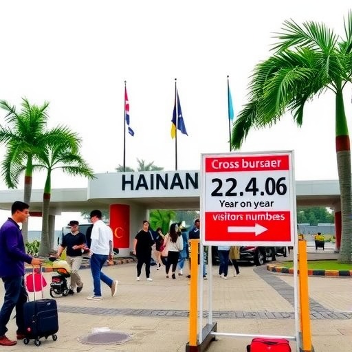 海南:出入境人员超200万人次 同比增22.4%(图1) 海南:出入境人员超200万人次 同比增22.4%(图1)