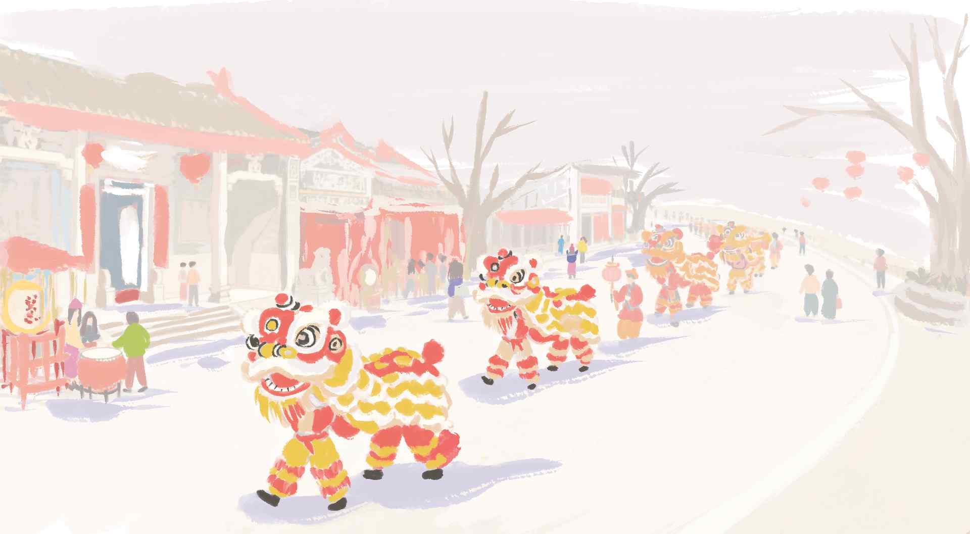 醒狮跃岁闹新春 - 辰飞雨光踪暖行旅游资讯