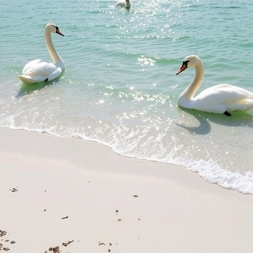 白羽清波天鹅滩