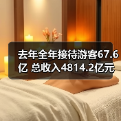 去年全年接待游客67.6亿 总收入4814.2亿元(图3)