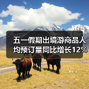 五一假期出境游商品人均预订量同比增长12%(图2) 五一假期出境游商品人均预订量同比增长12%(图2)