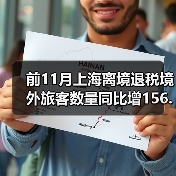 前11月上海离境退税境外旅客数量同比增156.3%(图3)