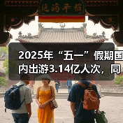 2025年“五一”假期国内出游3.14亿人次，同比增长6.4% - 辰飞雨光踪暖行旅游资讯