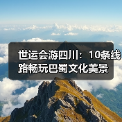 世运会游四川：10条线路畅玩巴蜀文化美景