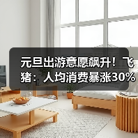 元旦出游意愿飙升！飞猪：人均消费暴涨30