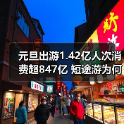 元旦出游1.42亿人次消费超847亿 短