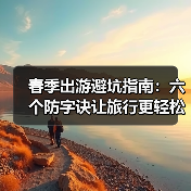 春季出游避坑指南:六个防字诀让旅行更轻松(图1) 春季出游避坑指南:六个防字诀让旅行更轻松(图1)