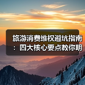 旅游消费维权避坑指南:四大核心要点教你明明白白消费(图3) 旅游消费维权避坑指南:四大核心要点教你明明白白消费(图3)