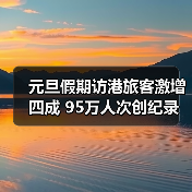 元旦假期访港旅客激增四成 95万人次创纪录(图2) 元旦假期访港旅客激增四成 95万人次创纪录(图2)