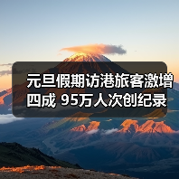 元旦假期访港旅客激增四成 95万人次创纪录(图4) 元旦假期访港旅客激增四成 95万人次创纪录(图4)