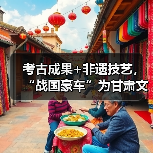 考古成果+非遗技艺,“战国豪车”为甘肃文化旅游代言(图1) 考古成果+非遗技艺,“战国豪车”为甘肃文化旅游代言(图1)