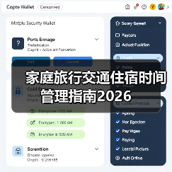 家庭旅行交通住宿时间管理指南2026 - 辰飞雨光踪暖行旅游资讯