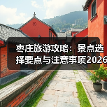 枣庄旅游攻略:景点选择要点与注意事项2026最新指南(图2) 枣庄旅游攻略:景点选择要点与注意事项2026最新指南(图2)